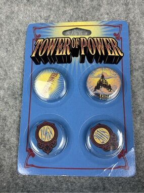 Tower of Power 50th Anniversary 1968-2018 4 Button Pin Collectible Set